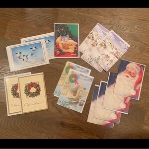 Vintage Image Arts Christmas Greetings Cards & Envelopes 14 Unused